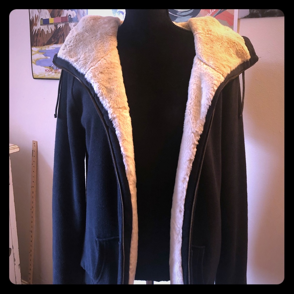 Plush Faux fur hoodie